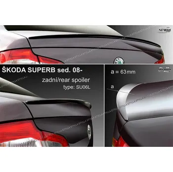 Auto-moto Spoiler zadní kapoty,odrthová lišta větší Stylla - Škoda Superb II 08-15