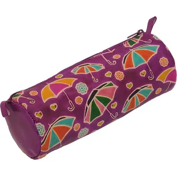 Penál Kožený penál pouzdro fialové