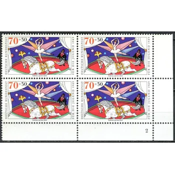 Poštovní známka (1989) MiNr. 1412 ** - Německo - 4-bl - d.z. - Cirkus