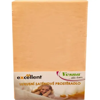Prostěradlo Vesna Prostěradlo Saténové lososové 180x200 cm