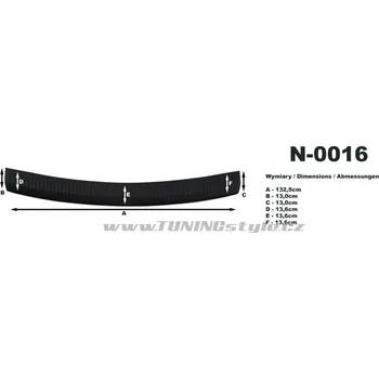 Lišta karosérie Nášlap kufru černý - VW Caddy 04-