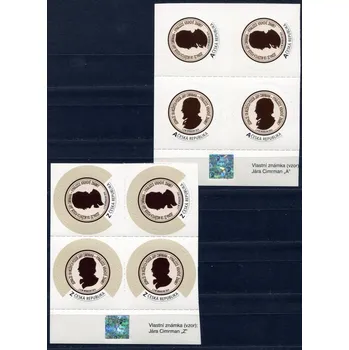 Poštovní známka Česká pošta (2014) č. 829 - 830 ** 4-bl - Česká republika - Vlastní známky kruhové "A" a "Z" (vzor - ...