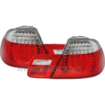Zadní světlomet Zadní světla LED BMW E46 Coupe 03-07 červená / chrom