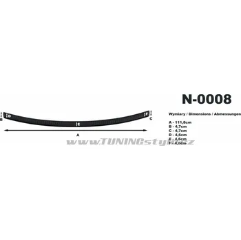 Lišta karosérie Nášlap kufru černý - Nissan Qashqai 09- 5+2míst