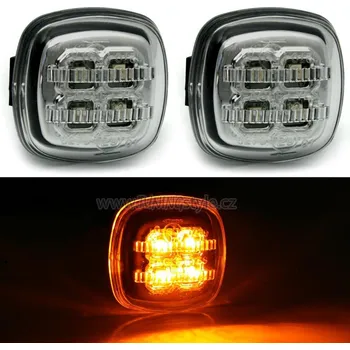 Směrový světlomet Blinkry boční LED SEAT Ibiza 6K 99-02 chrom kouřové