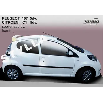 Auto-moto Spoiler zadní dveří horní, křídlo Stylla Peugeot 107 5dv.
