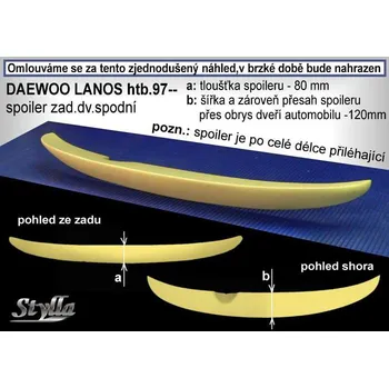Auto-moto Spoiler zadní dveří spodní, křídlo Stylla Daewoo Lanos htb 97-01