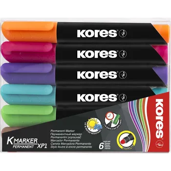 Popisovače permanentní Kores K-marker / 6 ks
