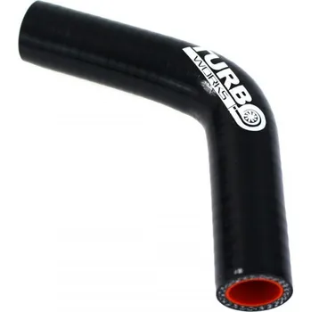 Spojovací materiál motoru Silikonové koleno 67st TurboWorks Pro Black 15mm