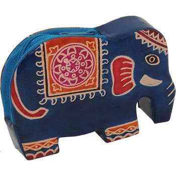 Peněženka Kožená peněženka na drobné Elephant modrý