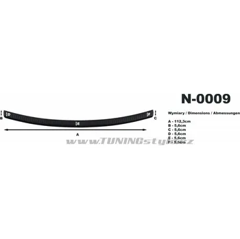 Lišta karosérie Nášlap kufru černý - Nissan Qashqai 07- 5míst