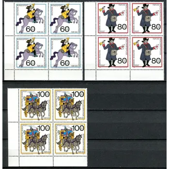 Poštovní známka (1989) MiNr. 1437 - 1439 ** - Německo - 4-bl - Poštovní doprava po celá staletí