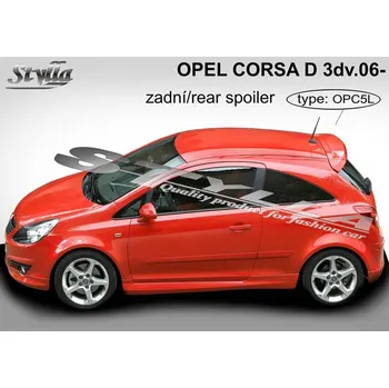 Auto-moto Spoiler zadních dveří horní, křídlo Stylla - Opel Corsa D 3dv. 06-