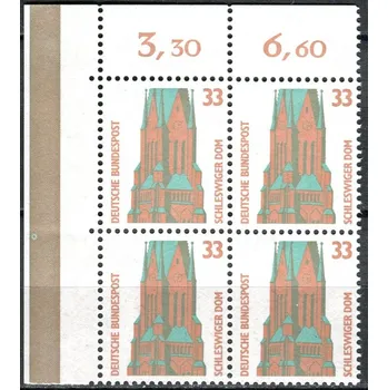 Poštovní známka (1989) MiNr. 1399 A ** - Německo - 4-bl - poč. - Památky (V)