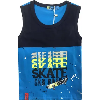 Chlapecké tričko 116-140-Chlapecké tílko KUGO - modré