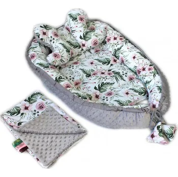 Hnízdečko pro miminko Baby Nellys sada komplet minky 60 x 90 cm