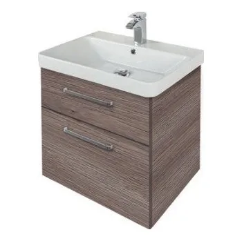 Koupelnový nábytek Vltavín - spodní skříňka pod umyvadlo Tulux 80 cm, 2 zásuvky, bílá, závěsná VTT80ZZF1F1