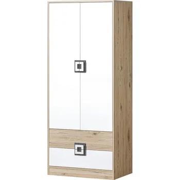 Šatní skříň Casarredo Šatní skříň NIKO 1 dub jasný/bílá/popel