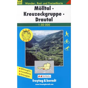 Mölltal, Kreuzeckgruppe, Drautal 1: 50 000 - Freytag & Berndt (2016, mapa)