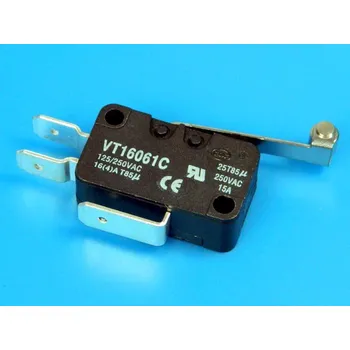 přepínač MW MS199 Mikrospínač 16A / 250V AC, kladka délka 26 mm