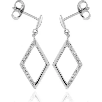 Náušnice Zlatnictví U Kostela Stříbrné visací náušnice kamínkové kosočtverce AE9164 322959329