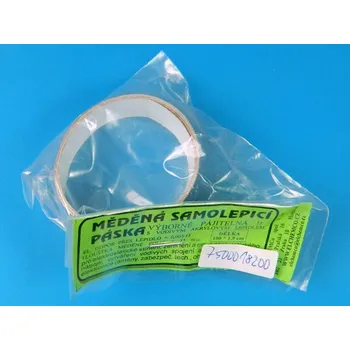 Lepicí páska Měděná páska s vodivým akrylovým lepidlem, pro opravy vodivých cest, šířka 19mm