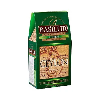 Čaj Basilur čistý cejlonský zelený čaj, 100g, sypaný. Island of Tea, green.