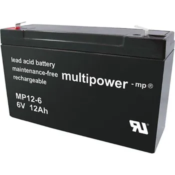 Záložní baterie Akumulátor 6V / 12Ah olověný - MP12-6 Multipower