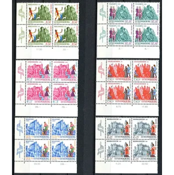 Poštovní známka (1969) MiNr. 798 - 803 - ** - Lucembursko - 4-bl - Charita: Hrady (I)