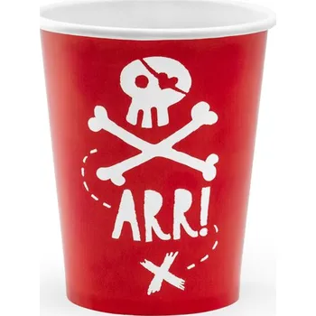 Party nádobí Kelímky papírové pirátské 6 ks