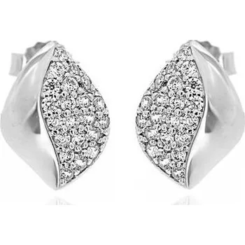 Náušnice Zlatnictví U Kostela Stříbrné náušnice zirkonové lístečky AE7227 321900864