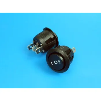 vypínač Vypínač kolébkový kulatý SCI R13-112I-BB-7D černý (ON)-OFF-(ON)