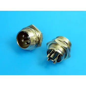 Elektrický konektor Konektor mikrofonní DIN panelový samec 5 pinů MIC335