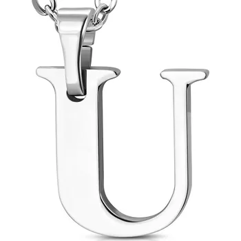Přívěsek Šperky4U Ocelový přívěšek písmeno - iniciála U - OPP1706-U