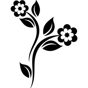 Samolepicí dekorace na vozidlo Samolepka květinky na stonku na auto a motorku, tuning nálepka (25226)