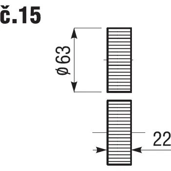 Souprava šperků Souprava rolen č. 15 pro XBC 63/250 - vroubkované