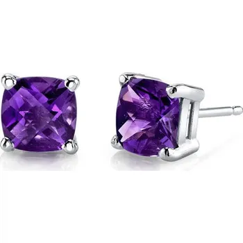 Náušnice Zlaté náušnice s cushion ametysty Chavonah