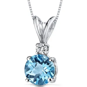 Šperk Zlatý přívěšek s topazem a diamantem Emolyna