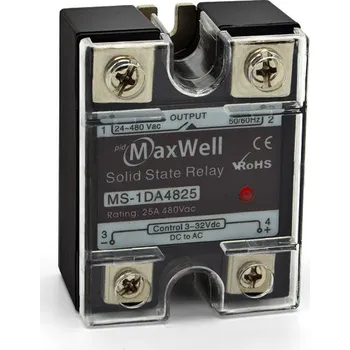 Relé Solid State Relé Maxwell MS-1DA4825 25A Jednofázové