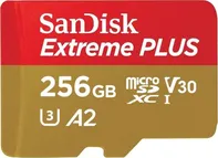 Paměťová karta SanDisk MicroSDXC 256GB Extreme Plus A2 UHS-I (V30) U3 + SD adaptér