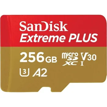 SanDisk MicroSDXC 256GB Extreme Plus A2…
