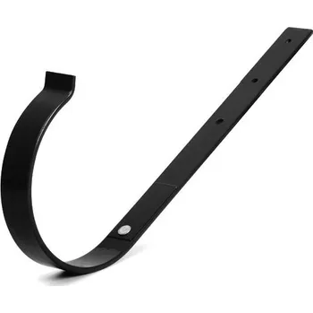 okap BRYZA Kovový hák žlabu rovný Ø 75 mm, Černá RAL 9005