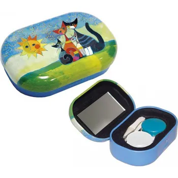 Kontaktní čočky Pouzdro na kontaktní čočky Rosina Wachtmeister - Chvíle štěstí (Box na kontaktní čočky s kočkou, kočka)