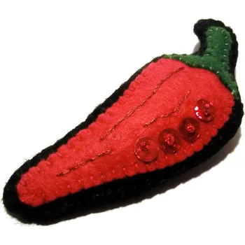 Brož Petra Truszyková Brož plstěná - chilli