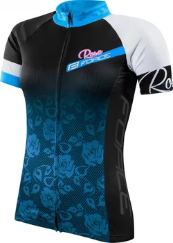 cyklistický dres Force Rose krátký rukáv W černý/modrý