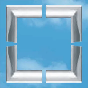 Příslušenství pro svítidlo Edil Plast, Refax Rámeček rohový povrchový BAS Pro MODul - 4ks - černá