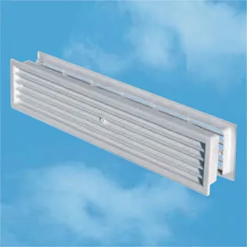 Větrací mřížka Edil Plast, Refax Větrací mřížka DO DVEŘÍ-teleskopická ZAVÍRACÍ pro tl.. 28-40 mm / 450x90 mm - černá