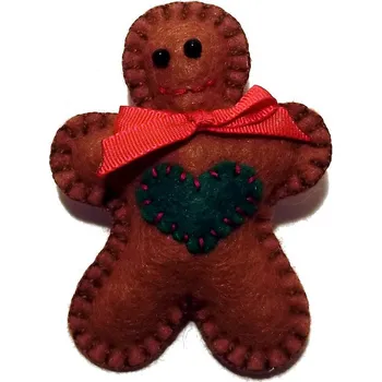 Brož Petra Truszyková Brož plstěná - perníček