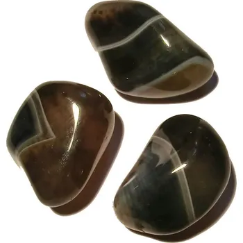 Drahý kámen Tromlovaný kámen - Achát černý XL