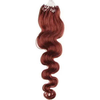 Příčesek Vlasy pro metodu Micro Ring / Easy Loop / Easy Ring 60cm vlnité – měděná 1 pramen 0,5 gramů